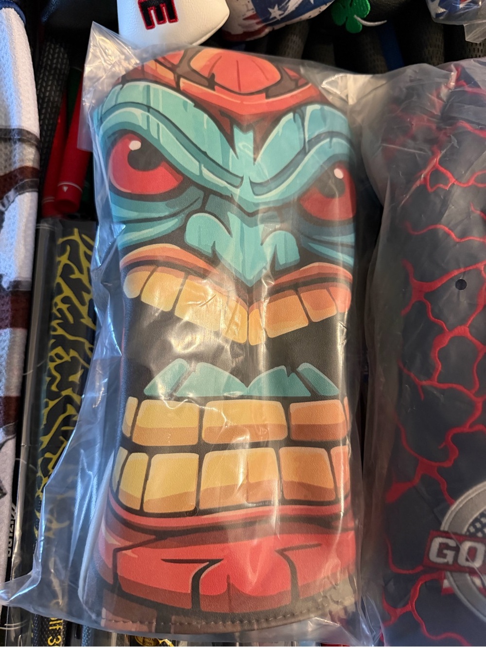 Tiki golf driver head cover